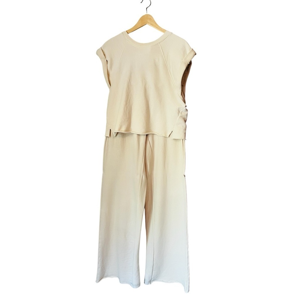 Frame Women’s Soft Cream Top & Bottom Leisure Wear Size S-M